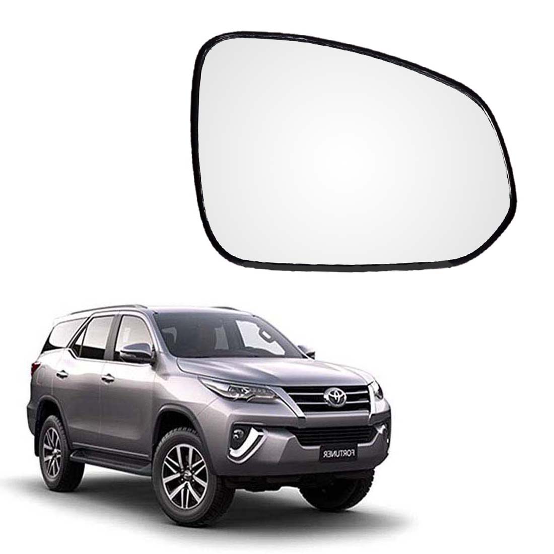 Car Right Side View Mirror Glass For Toyota Fortuner 2016 To 2020 Model Type-3