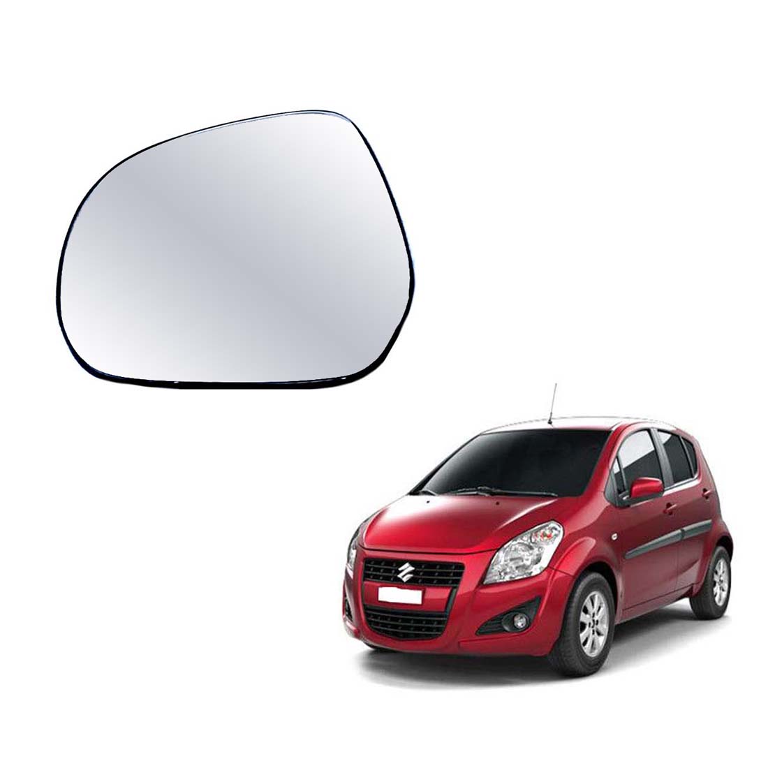 Car Left Side View Mirror Glass For Maruti Ritz 2008 To 2018 Model