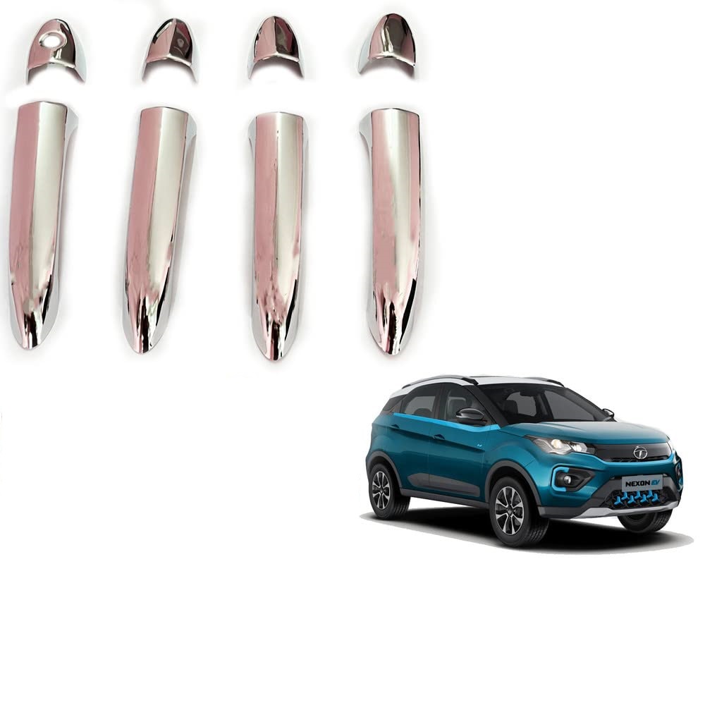 Door Handle Chrome Cover Compatible With Tata Nexon EV 2020