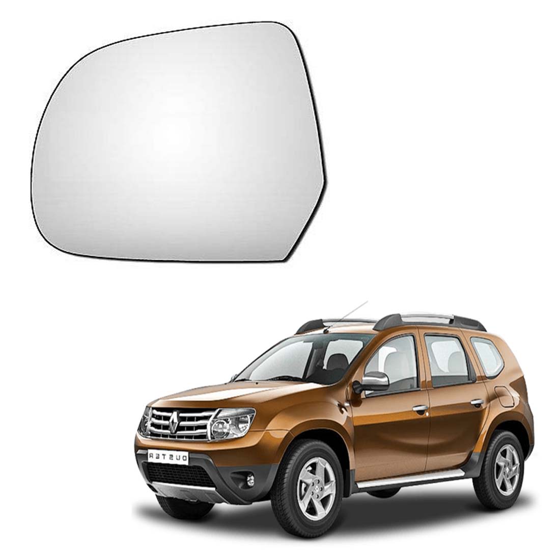 Car Left Side View Mirror Glass For Renault Duster 2012 To 2021 Model