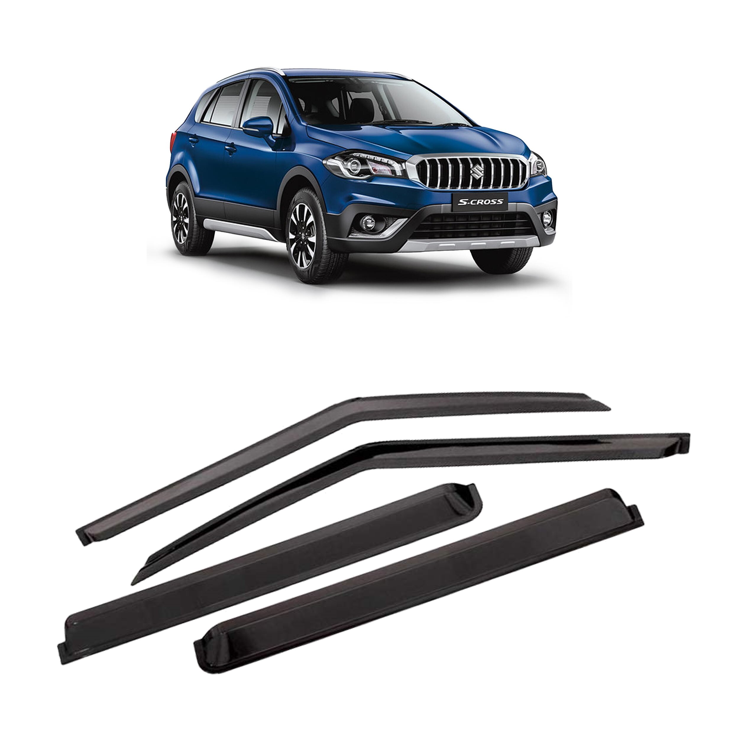 Car Window Rain Door Visor Compatible With Maruti S-CROSS