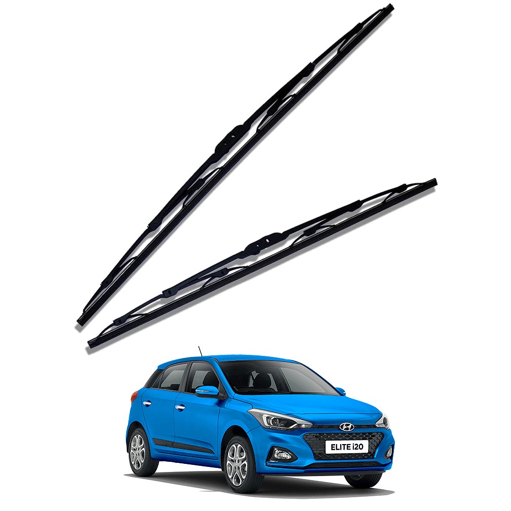 Front Windscreen Replacement Wiper Blades (24'/16') Compatible With Hyundai Elite i20 2018